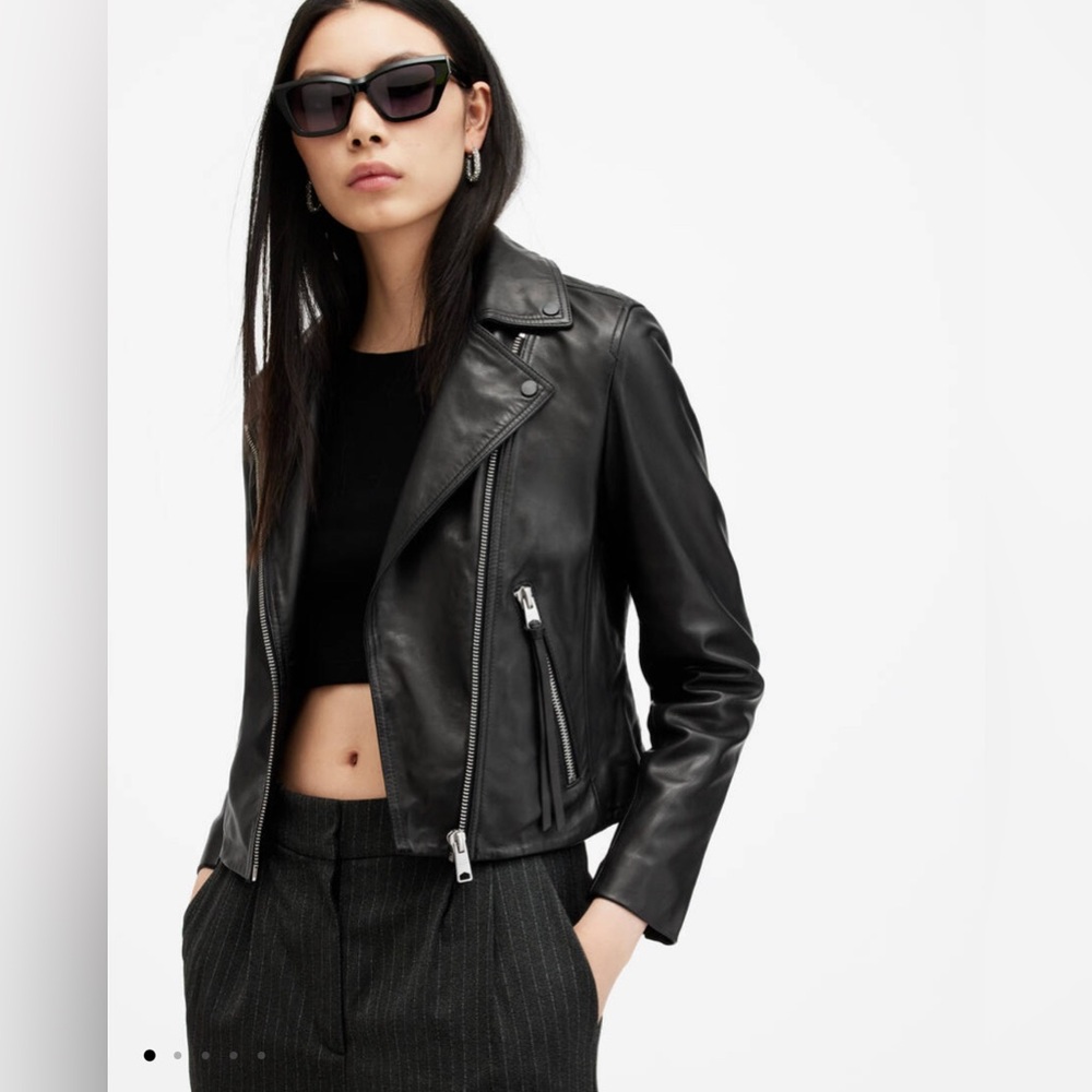 All saints leather jacket - soft leather